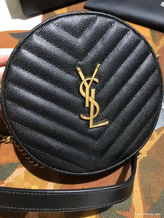 Tony Luxuries YSL CAMERA VINYLE ROUND BAG 0525